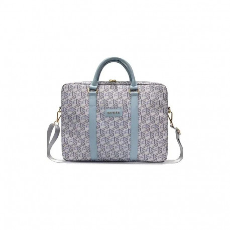 Guess GCube Stripes laptop bag 16" blue