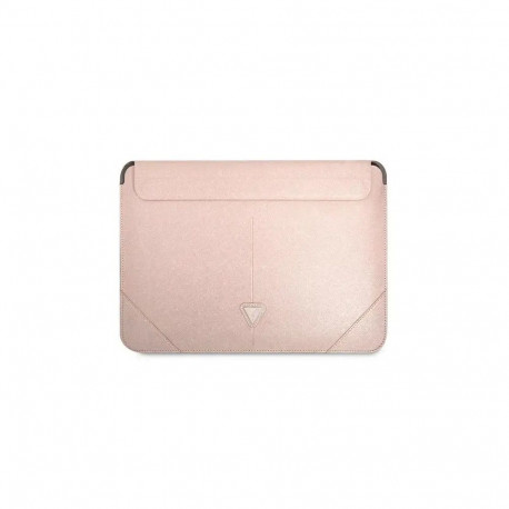 Guess Saffiano Triangle Logo sülearvuti ümbris 16" roosa