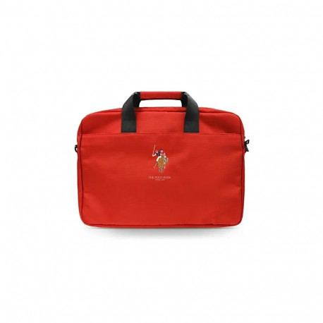 U.S. Polo Assn. Polo Embroidery laptop bag 16" red