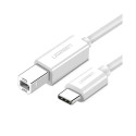 USB 2.0 C-B UGREEN US241 to 1.5m printer cable (white)