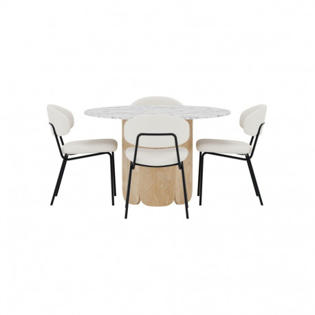 Söögitoa komplekt TEKLA&CHICO 4 tooli