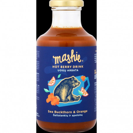Püree MASHIE Original astelpaju ja apelsini maitsega, klaaspudelis, 0,5 L