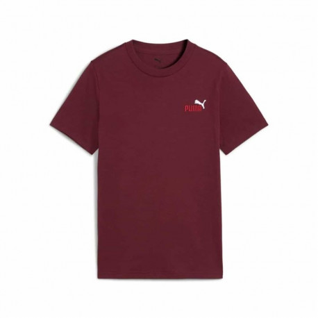 Child's Short Sleeve T-Shirt Puma Essentials 2 Maroon - 9-10 Years