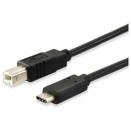 "Equip USB Kabel 2.0 C-B St/St 1.00m schwarz Polybeutel"
