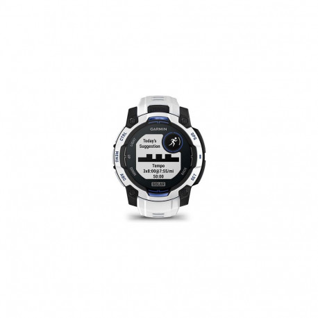"Garmin Instinct® 3 Solar 45mm Schwarz/Steinweiß mit Silikon-Wechselarmband 22 mm Steinweiß"