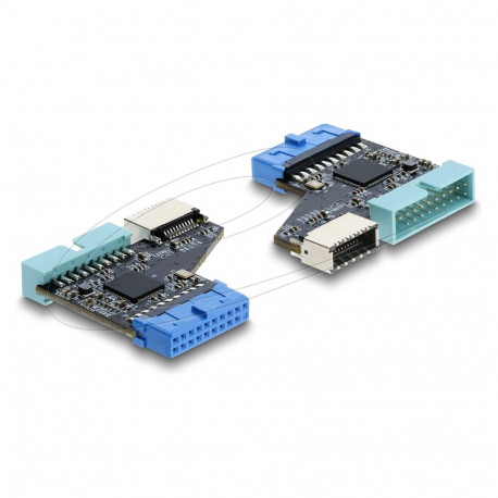 "USB 5 Gbps Hub 20 Pin Pfostenbuchse zu 1 x USB 5 Gbps 20 Pin Pfostenstecker und Type-E Key A Buchse