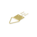 PICTURE HANGER BRASS PLAT 5/3 HOLES/6PCS