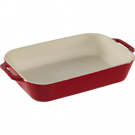 Staub ovaalne vorm keraamiline, kirsipunane, 34x24cm
