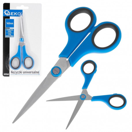 Geko Käärid G01560, 140mm, 1,5mm, PP, TPR, ergonoomiline käepide