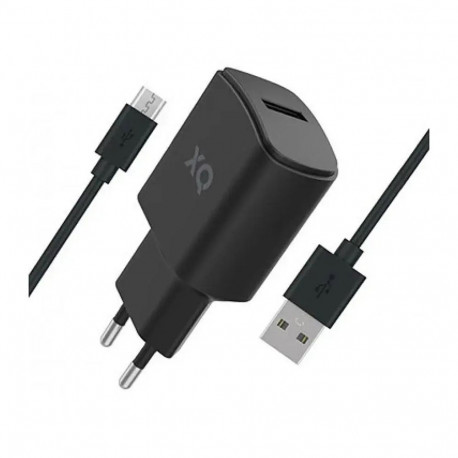 Xqisit charger with cable USB-A to TYPE-C | 1m cable | 2.4A | 12W | black