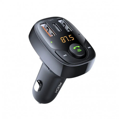 Rock Transmiter FM B301 MP3, Bluetooth - 2xUSB + Type C + micro SD - 36W black