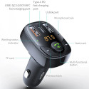 Rock Transmiter FM B301 MP3, Bluetooth - 2xUSB + Type C + micro SD - 36W black