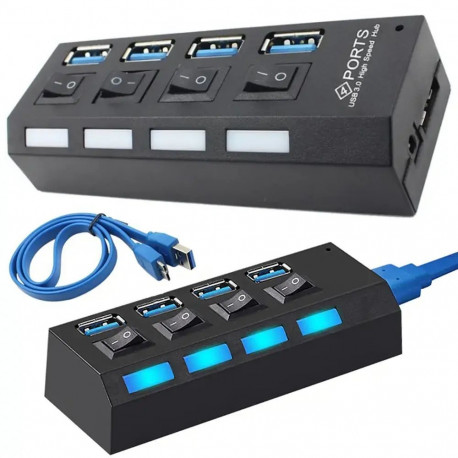 Fusion Accessories adapter | USB 3.0 to 4x USB 3.0 | black