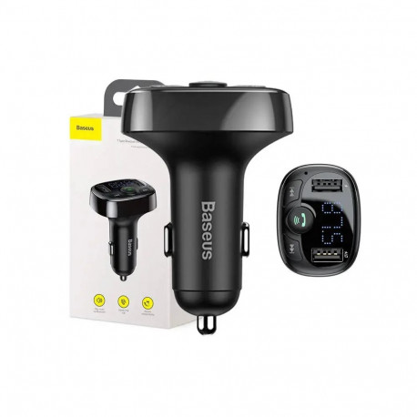 Baseus FM Transmitter T typed Bluetooth 2xUSB microSD (Black)