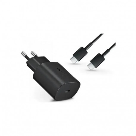 Samsung EP-TA800EBE travel charger | 25W | USB-C | with USB-C to USB-C cable included | black (OEM)