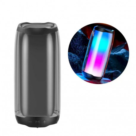 WK Design kaasaskantav juhtmevaba Bluetooth 5.0 kõlar RGB 2000mAh must (D31 must)