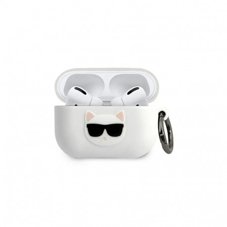 KLACAPSILCHWH Karl Lagerfeld Choupette Head Silicone Case for Airpods Pro  white