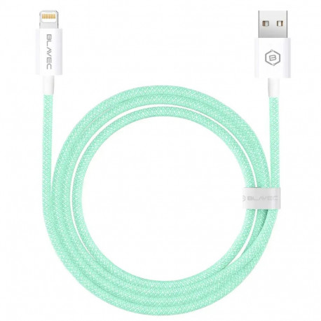 Blavec Candy data transfer and charging cable | USB-A to Lightning | 12W | 2m | green