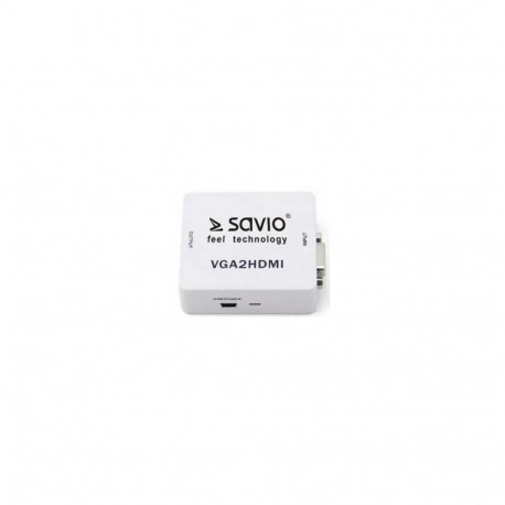 Savio VGA – HDMI Full HD | 1080p 60Hz Converter| Adapter