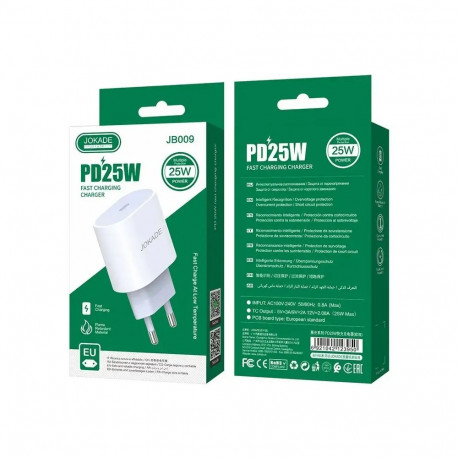 Jokade JB009 travel charger | 25W | PD | USB-C | white