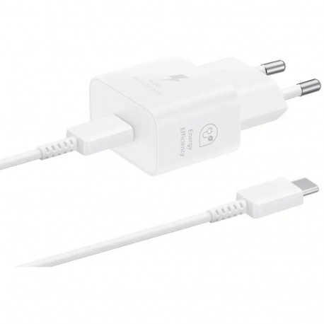 Samsung EP-T2510 travel charger | 25W | USB-C | with USB-C to USB-C cable included | white