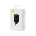 Baseus GaN5 Pro travel charger | 65W | GaN | USB-C, USB-A | black