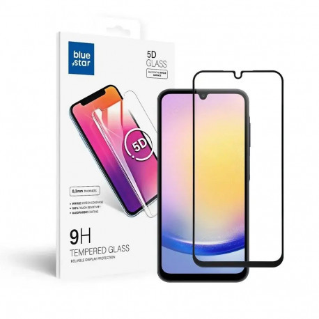 Blue Star 5D karastatud klaas telefonile Samsung Galaxy A25 5G, must