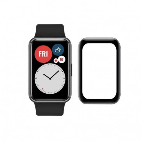 Fusion Accessories kaitseklaas Huawei Watch Fit jaoks | must