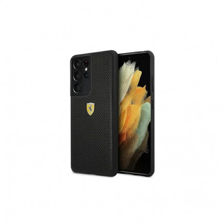 Ferrari FESPEHCS21LBK On Track Perforated telefoni ümbris Samsung Galaxy S21 Ultra must