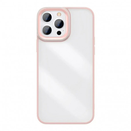 Baseus Crystal telefoni ümbris iPhone 13 Pro roosa