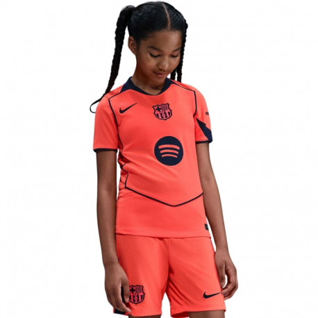 Koszulka dla dzieci Nike FC Barcelona Stadium 2025/26 pomarańczowa HM4122 855 S