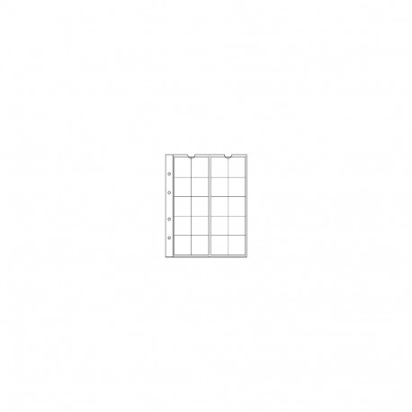 Vaheleht müntidele 20x d 34mm NUMIS 34 338571, 5lehte pakis, valge taust, Leuchtturm