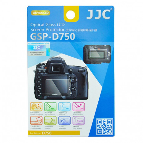 JJC GSP D750 screenprotector van optisch glas