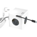 Voolukaabel Microconnect Power Cube, 3 x Schuko / USB-C / USB-A