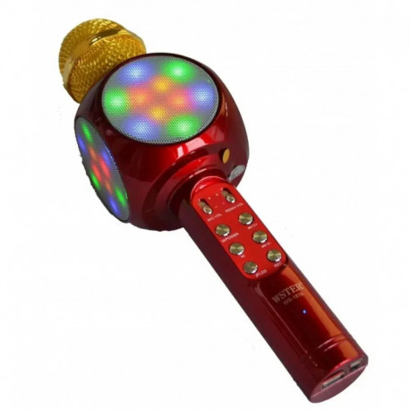Goodbuy LED 360 karaokemikrofon Bluetooth-kõlariga | 5W | aux | hääle modulaator | USB | Micro SD pu
