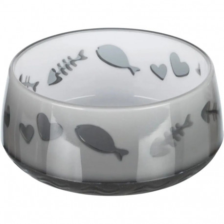 Animal bowl, plastic : Trixie Lovely Cat bowl, plastic, 0.3 l|ø 12 cm