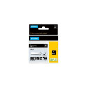 DYMO Rhino Industrial Vinyl Labels | 9 mm x 5.5 m | White Print on Black | Self-Adhesive | for Label