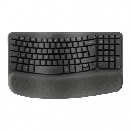 "Logitech Wave Keys Keyboard Wireless 2.4 GHz Bluetooth LE QWERTY US International Graphite (US)"