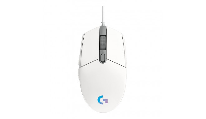LOGITECH G102 LIGHTSYNC Corded Gaming Mouse - WHITE - USB - EER