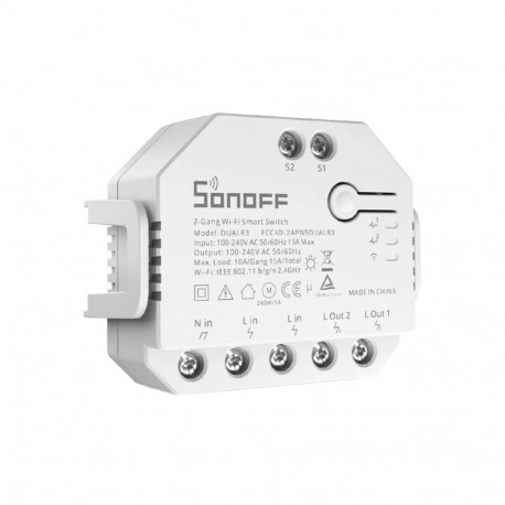 Smart Switch - SONOFF 2-Channel Wi-Fi Switch 15A with Power Metering