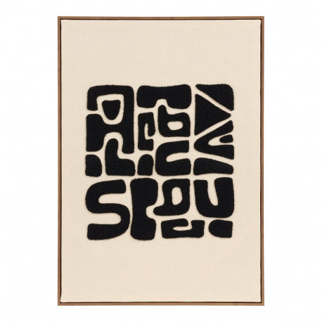 Seinakaunistus TINE tuftitud 50x70 cm, must/pruun