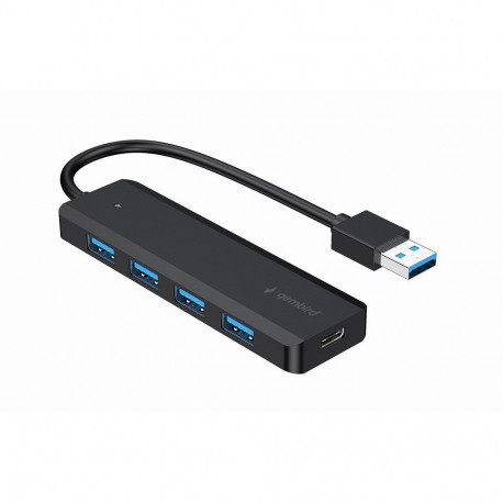 USB jaotur 4xUSB 3.1 toitevõimalusega, must