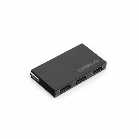 OMEGA USB 2.0 HUB 4 PORT BOX BLACK [42851]