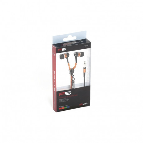 FREESTYLE ZIP EARPHONES + MIC FH2111 ORANGE [41801]