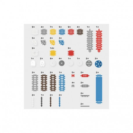 Constructor - Marioinex Mini Waffle Building Blocks (140 pieces, multicolour)