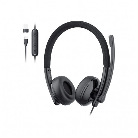 Headphones - EMEET GeniusCall HS50 Headset, HD Audio, Noise-Canceling Mic, USB-A/USB-C, Black