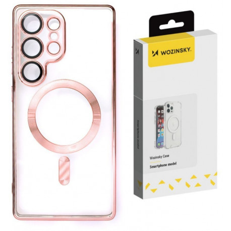 Wozinsky kaitseümbris Electroplated Magsafe Samsung Galaxy S25 Ultra, roosa