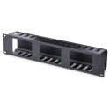 "StarTech 2U Horizontal Finger Duct Rack Cable Management Panel with Cover"