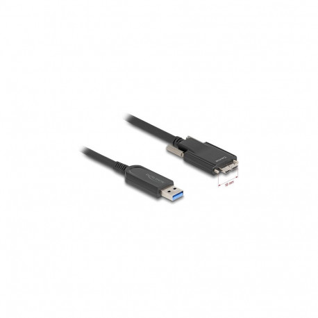 "Aktives Optisches Kabel USB 10 Gbps Typ-A Stecker zu Typ Micro-B Stecker mit Schrauben 15 m"