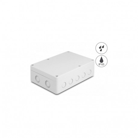 Delock paigalduskorpus kaabliläbiviikudega 180x125x57mm, hall